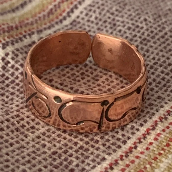 Etched Copper Ring - Picture 6 of 9